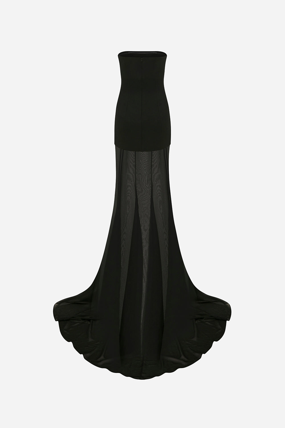 Isabel-Strapless Chiffon Maxi Dress in Black – ILA Official