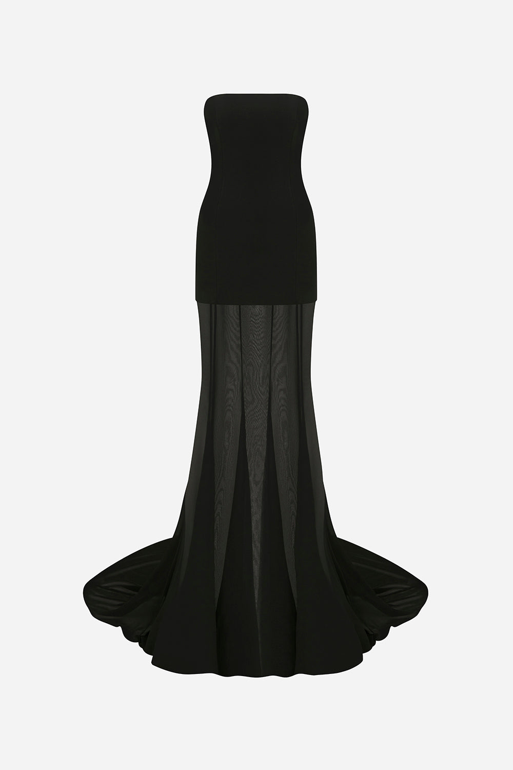 Isabel-Strapless Chiffon Maxi Dress in Black ILA Official Isabel-Strapless Chiffon Maxi Dress in Black ILA Official