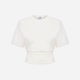 Tux - Tuxedo Belt Detailed T-Shirt in White