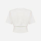 Tux - Tuxedo Belt Detailed T-Shirt in White
