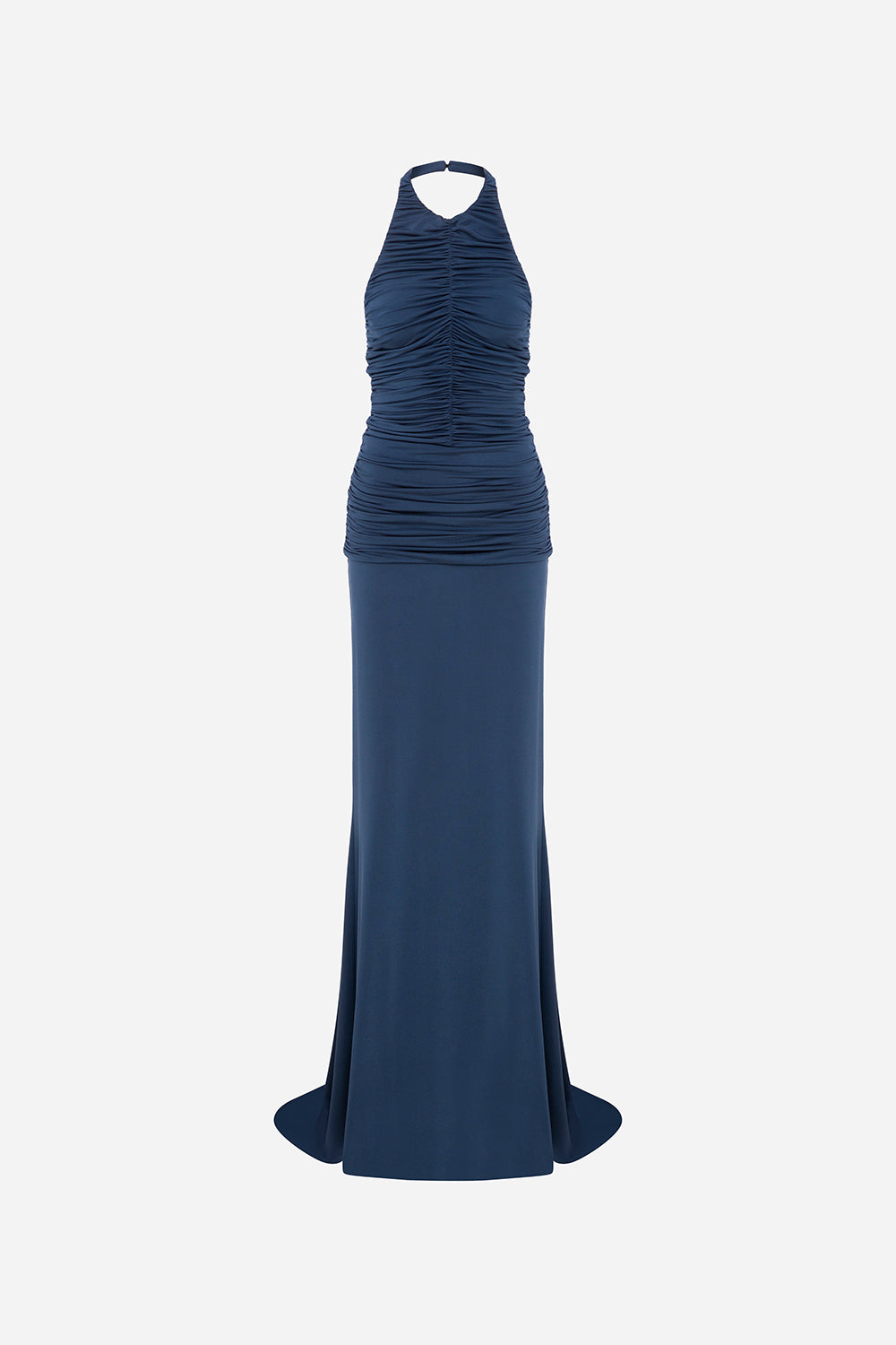 Rami-Open-Back Jersey Maxi Dress With Train in Navy Blue ILA Official Rami-Open-Back Jersey Maxi Dress With Train in Navy Blue ILA Official