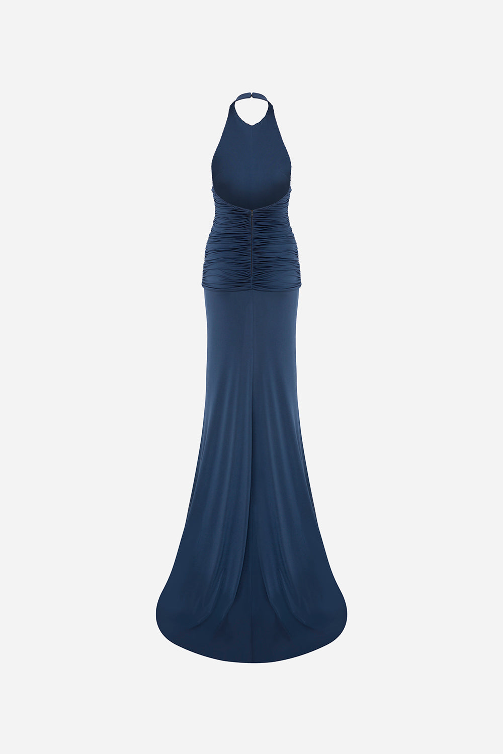 Rami-Open-Back Jersey Maxi Dress With Train in Navy Blue ILA Official Rami-Open-Back Jersey Maxi Dress With Train in Navy Blue ILA Official