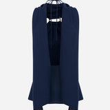 Joanne-Open-Back Line Top With Accessory Detail