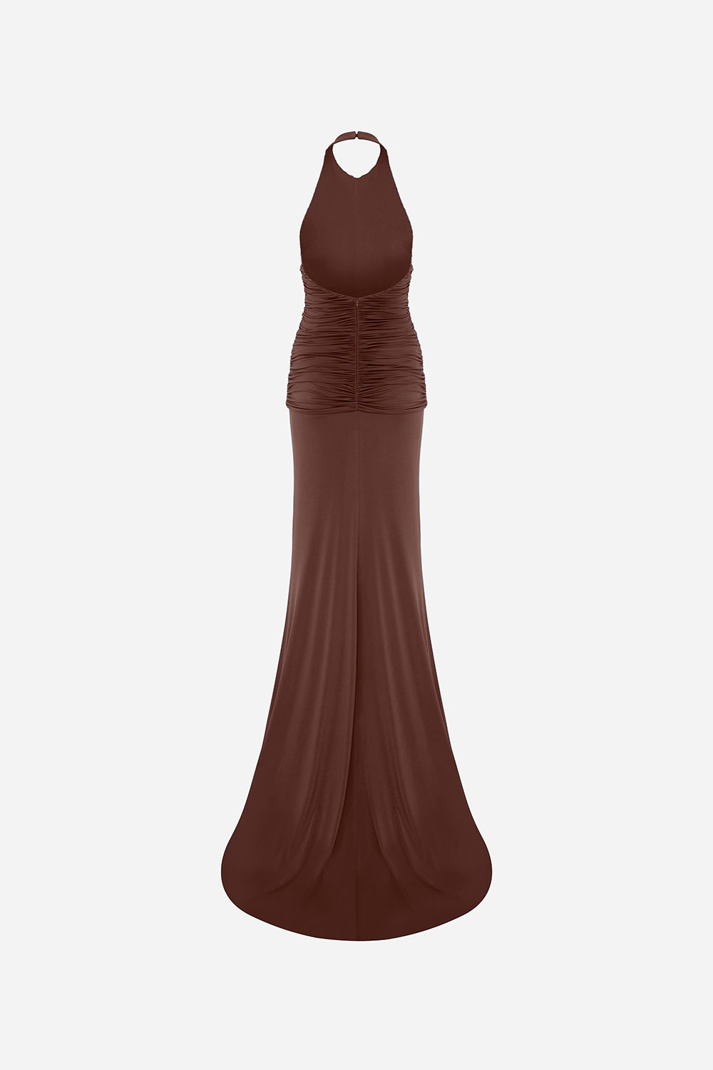 Rami-Open-Back Jersey Maxi Dress With Train in Brown ILA Official Rami-Open-Back Jersey Maxi Dress With Train in Brown ILA Official