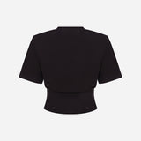 Tux - Tuxedo Belt Detailed T-Shirt in Black