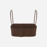 Tori - Sequin Crop Top in Brown