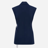 Wales-Vest Linen Jacket Wih Accessory Detail