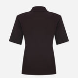 Ciara-Polo Neck T-Shirt in Brown