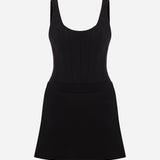 Nora - U Neck Corset Detailed Mini Dress