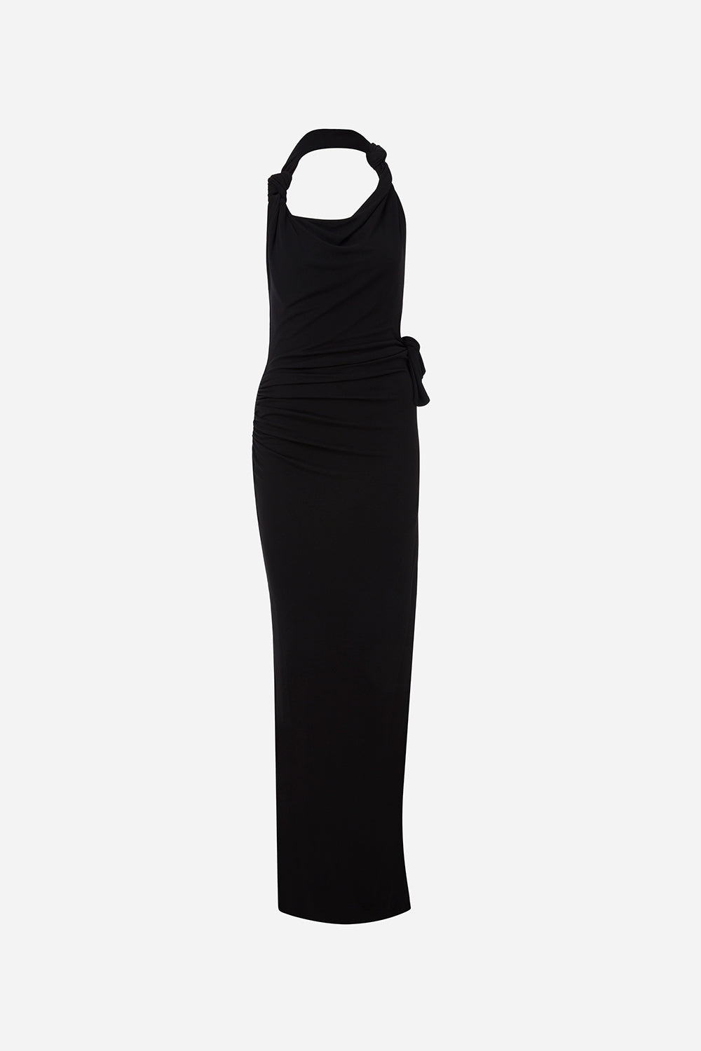 harper maxi dress Harper-Asymmetric Cowl Neck Open-Back Jersey in Black – ILA Official Featuring a sweetheart bardot Buy2get1email Size:M / 6-8 Traditional 7-Layer Salad