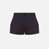 Lou - One Pleated Tailored Shorts in Black