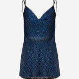 Paula - Cowl Neck Sequin Mini Dress