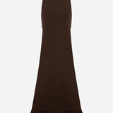 Rae - Mini Skirt With Train in Brown