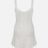 Nore-Corset-Detail Sequin Mini Dress