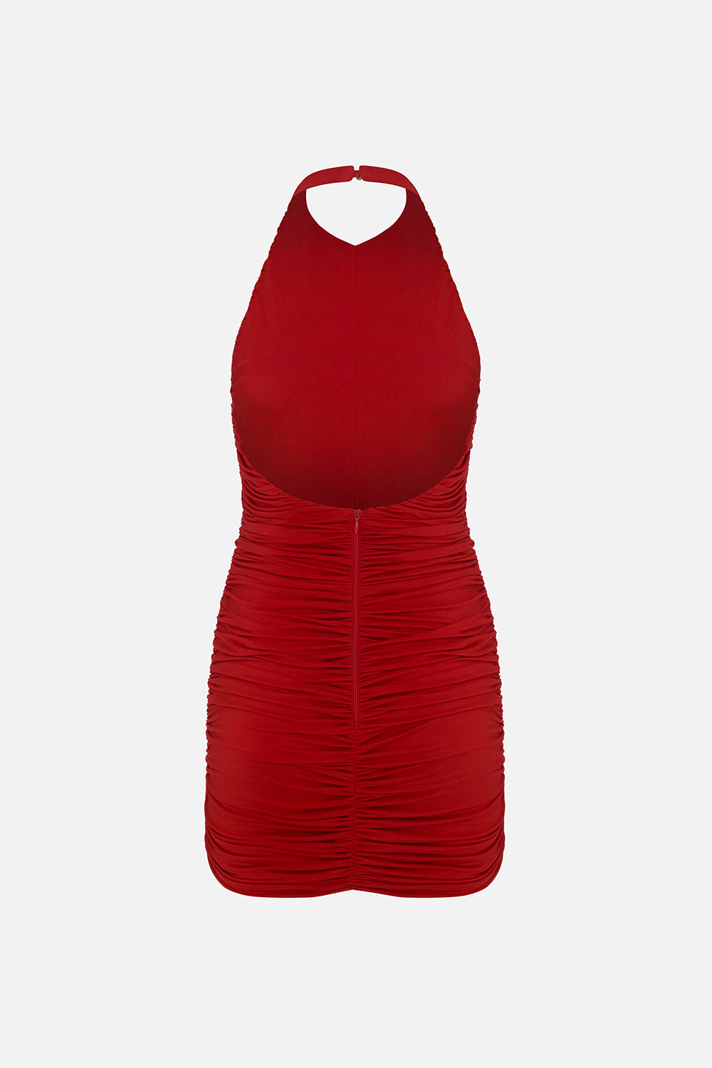 Amber-Draped Open-Back Jersey Mini Dress in Red ILA Official Amber-Draped Open-Back Jersey Mini Dress in Red ILA Official