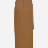 Lear-Linen Tie-Detail Midi Skirt