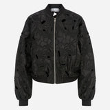 Diana - Rose Textured Bomber Jacket