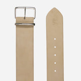 Gina - Nubuck Wide Leather Belt With Silver Buckle