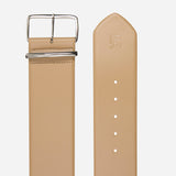 Melanie - Wide Leather Belt With Silver Buckle