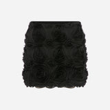 Rosemary - 3D Rose Pattern Mini Skirt