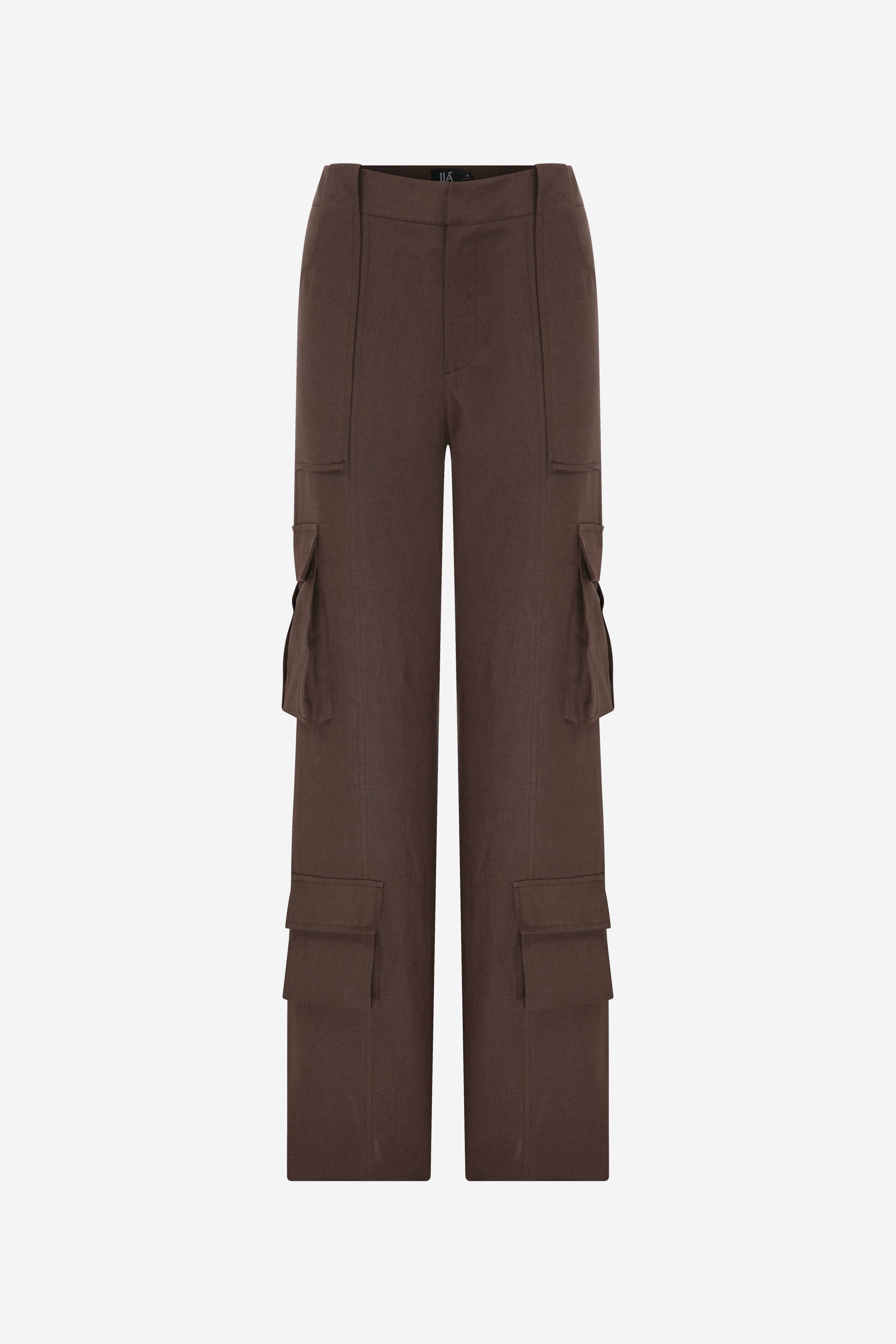 Alison - Linen Cargo Trousers