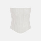Odea-Strapless Lace Corset With Hand-Beaded Side Embellishments
