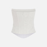 Odea-Strapless Lace Corset With Hand-Beaded Side Embellishments