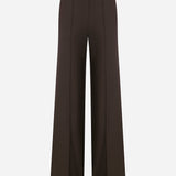Syvie - Regular Fit Wool Trousers in Brown