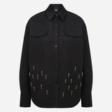 Nova - Embellished Shirt in Black