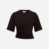 Jess-Accessory-Detail T-Shirt in Brown