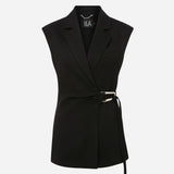 Aida-Vest Jacket With Accessory Detail