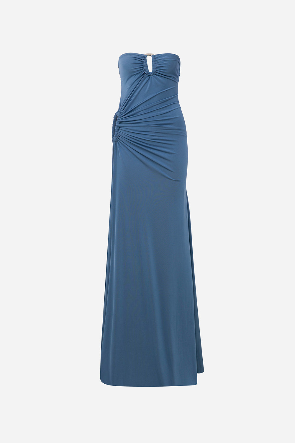 Clara-Strapless Jersey Maxi Dress With Ruhed Tail And Multiple Buckle ILA Official Clara-Strapless Jersey Maxi Dress With Ruhed Tail And Multiple Buckle ILA Official