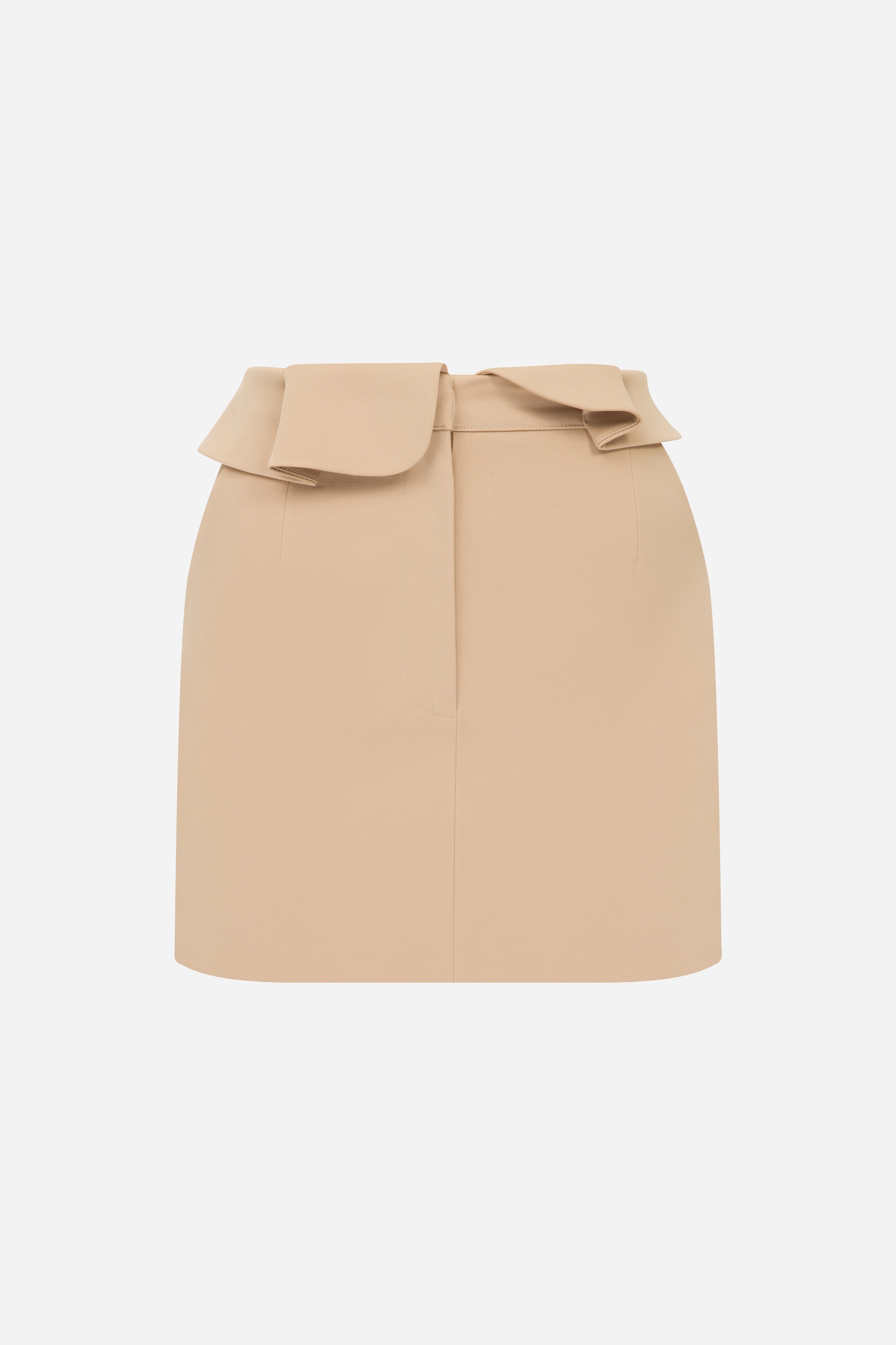 Aria - Flounced Waist Mini Skirt