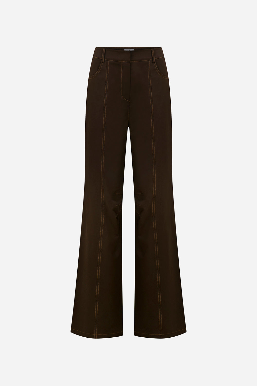 Leo-Contrast-Stitch Dart Trousers