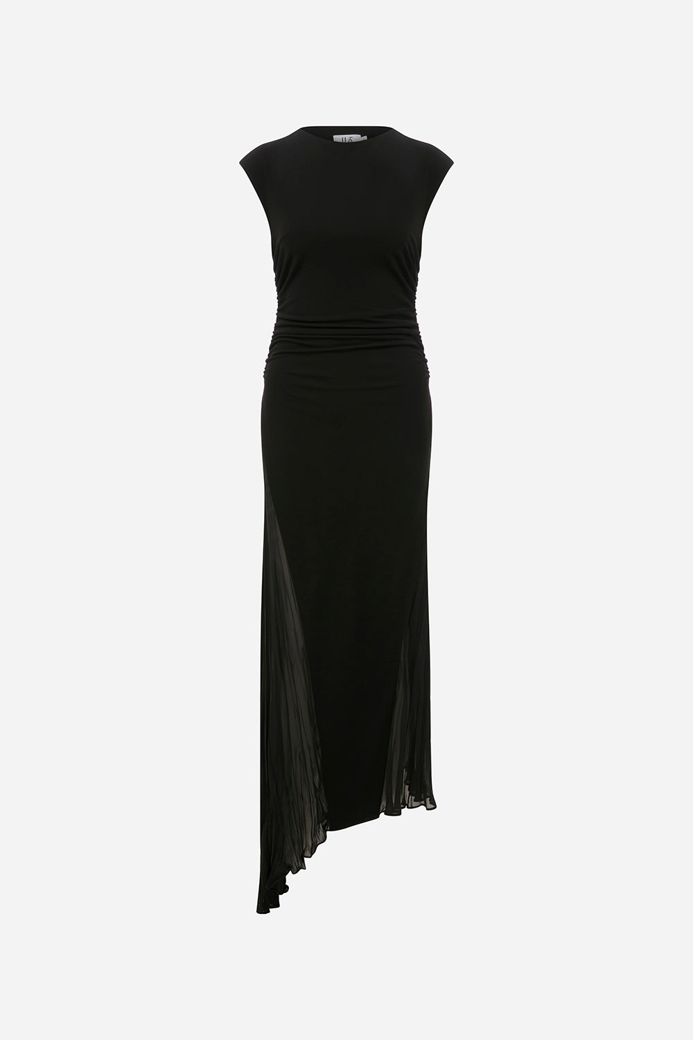 Marissa - Halter Neck Jersey Dress With Crushed Chiffon Details