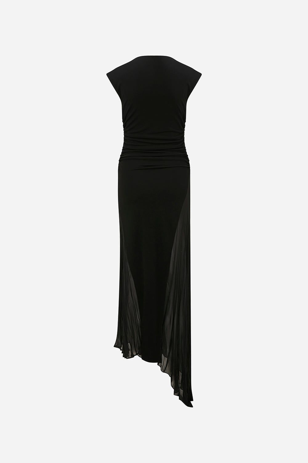 Marissa - Halter Neck Jersey Dress With Crushed Chiffon Details