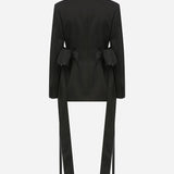 Tammy - Fitted Fit Blazer With Voluminous Taffeta Bow On Sides