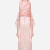 Mercy- Backless Satin Dress With Silk Organza Skirt