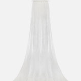 Petal-Lace Trousers With Train Detail