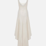 Soho-U-Neck Silk Shantung Dress