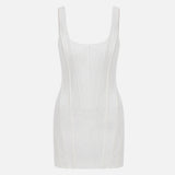 Noa-U-Neck Jacquard Corset Mini Dress