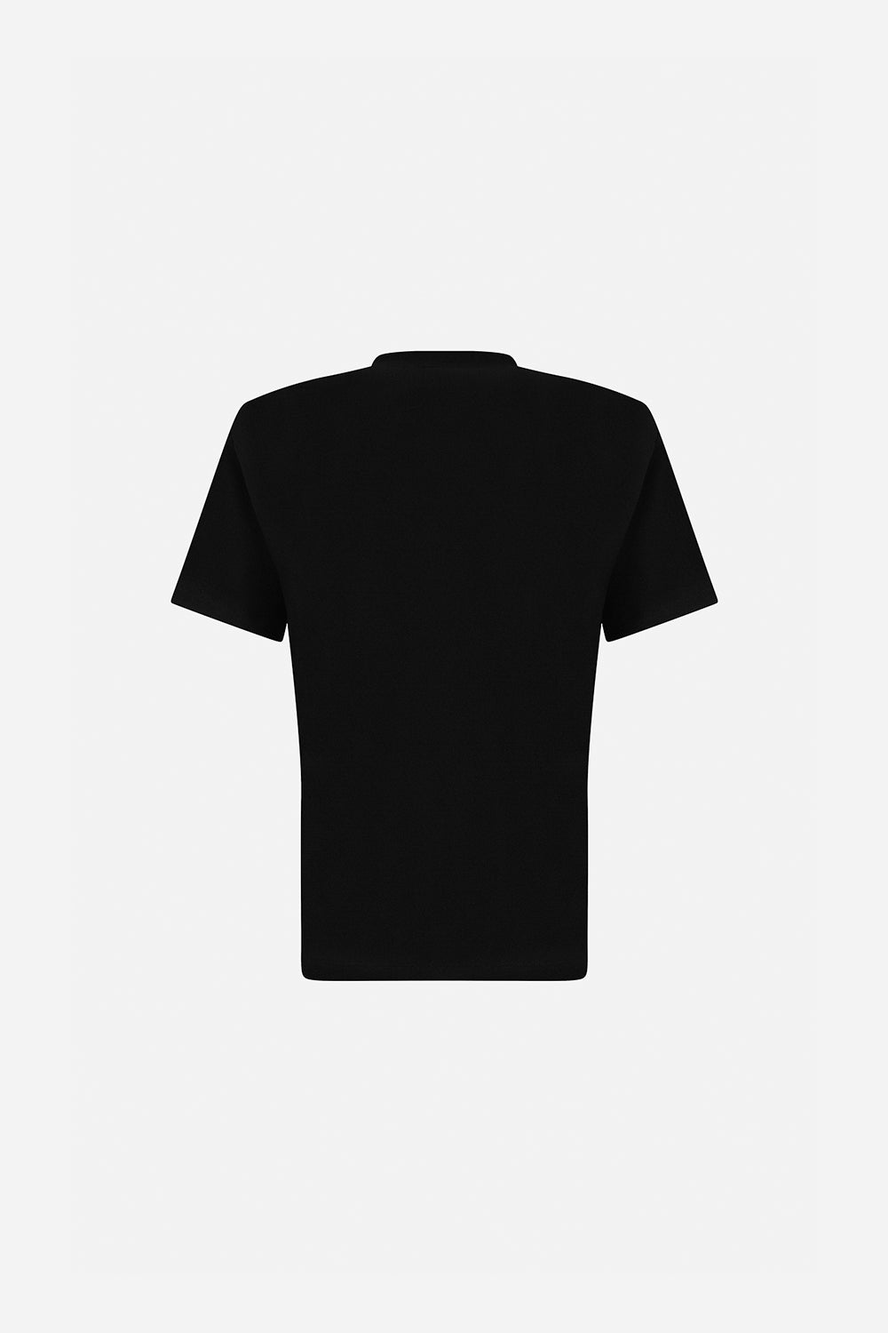 Alicia-T-Shirt With Shoulder Pads in Black