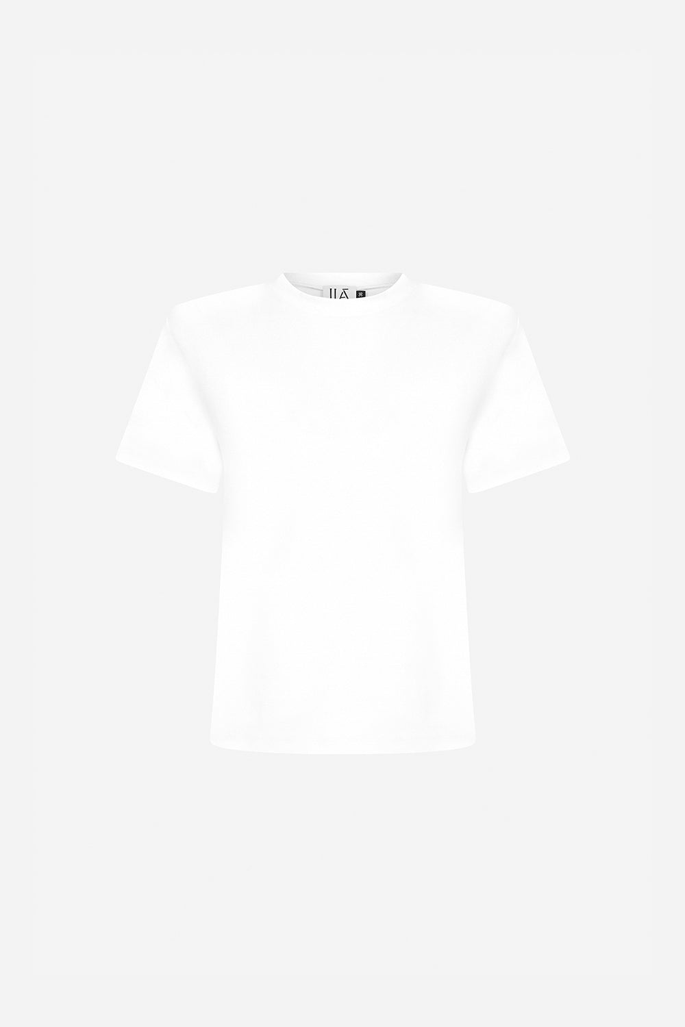 Alicia-T-Shirt With Shoulder Pads in White