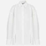 Ella - Oversized Linen Shirt with Zipper Detail