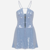 Emma - V Neck Sequin Mini Dress