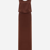 Hilda - U Neck Satin Maxi Dress