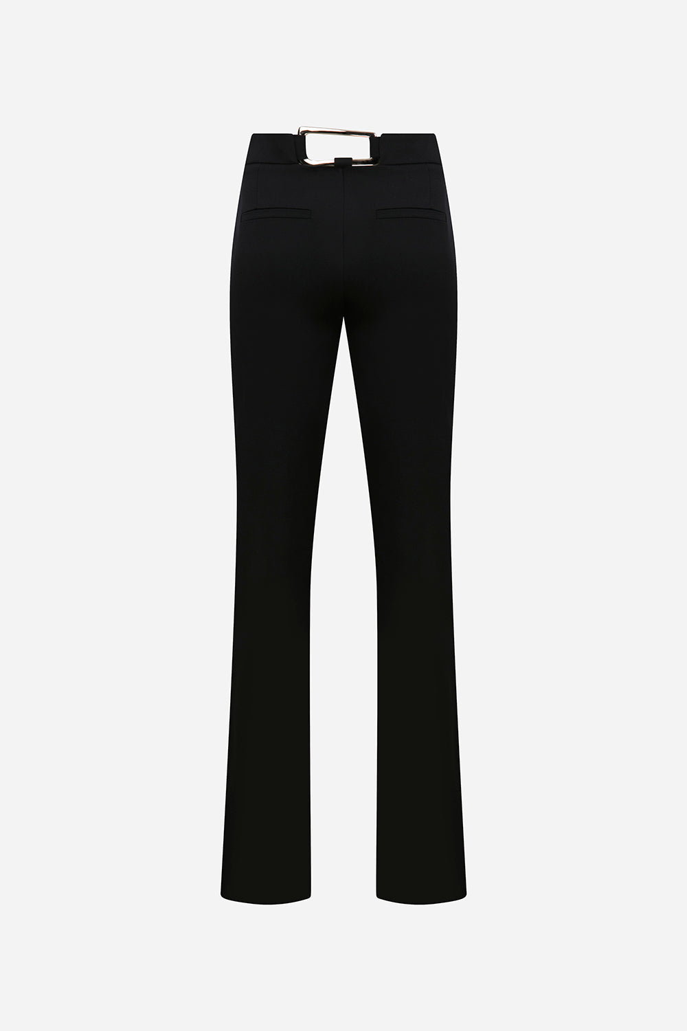 Jenny-Trousers With Back Accessory Detail in Black