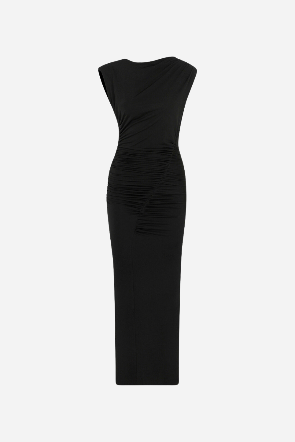 Maya - Jersey dress with back decolte in black