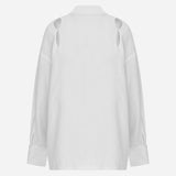 Alda - Linen Shirt With Cut Out Details