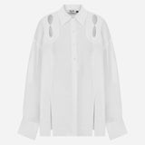Alda - Linen Shirt With Cut Out Details